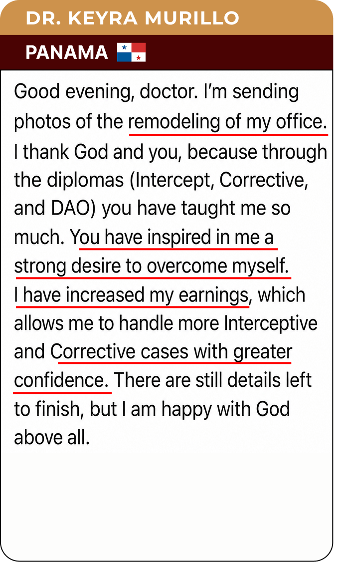 Corrective Formula student testimonial